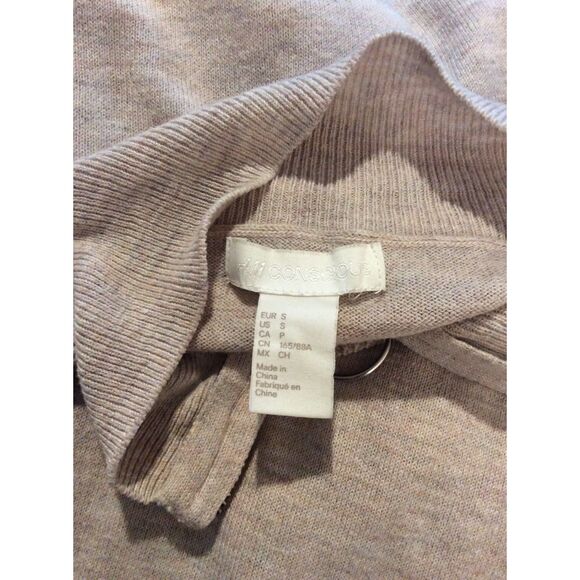 Ruffles partial Zip layered Look Sweater Retro Look H&M Small S - Picture 6 of 6